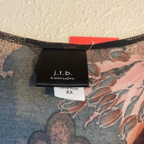 Vintage Y2K Whimsygoth Floral Ruffle Plus Size Top - Picture 5 of 5